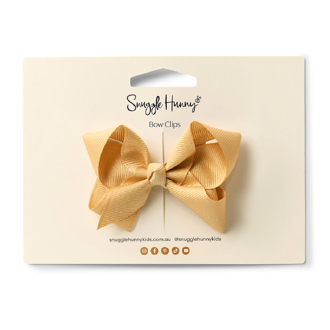 SNUGGLE HUNNY BOW CLIP MEDIUM - GOLD