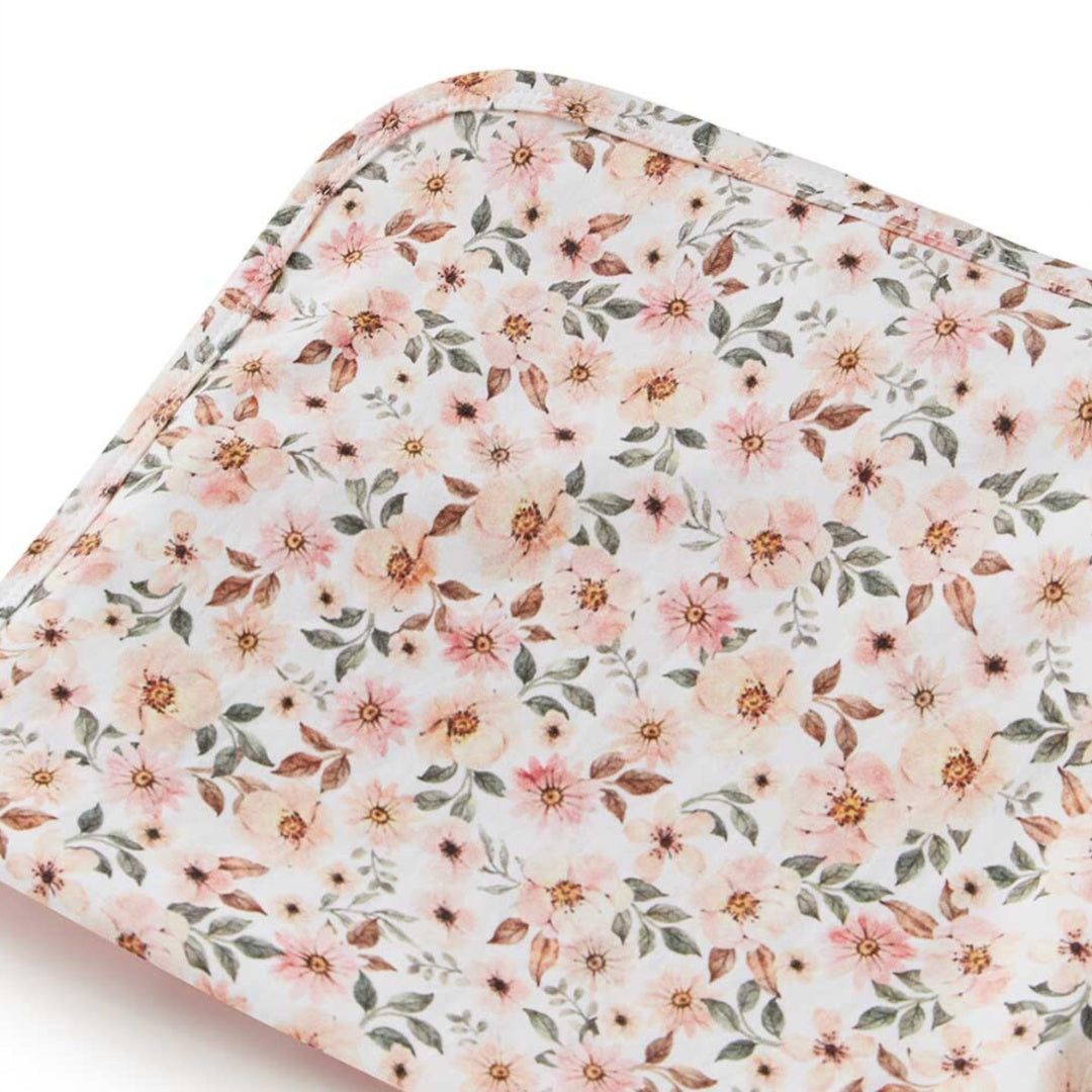 SNUGGLE HUNNY ORGANIC JERSEY WRAP AND TOPKNOT SET - SPRING FLORAL