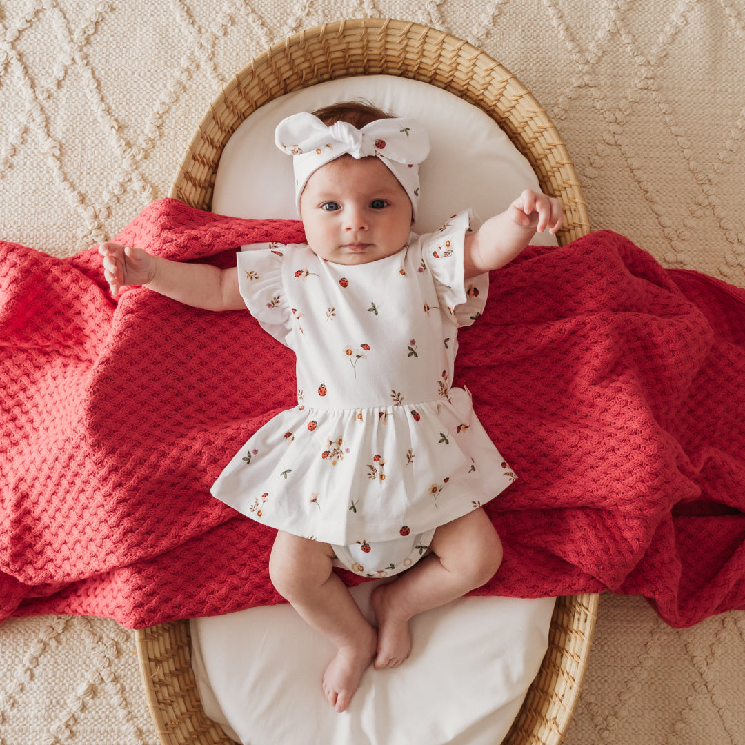 SNUGGLE HUNNY ORGANIC DRESS - LADYBUG
