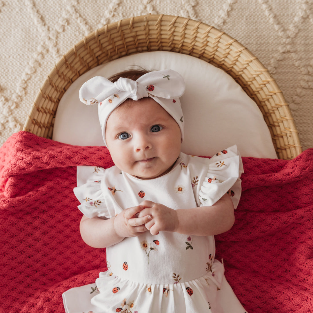 SNUGGLE HUNNY ORGANIC DRESS - LADYBUG