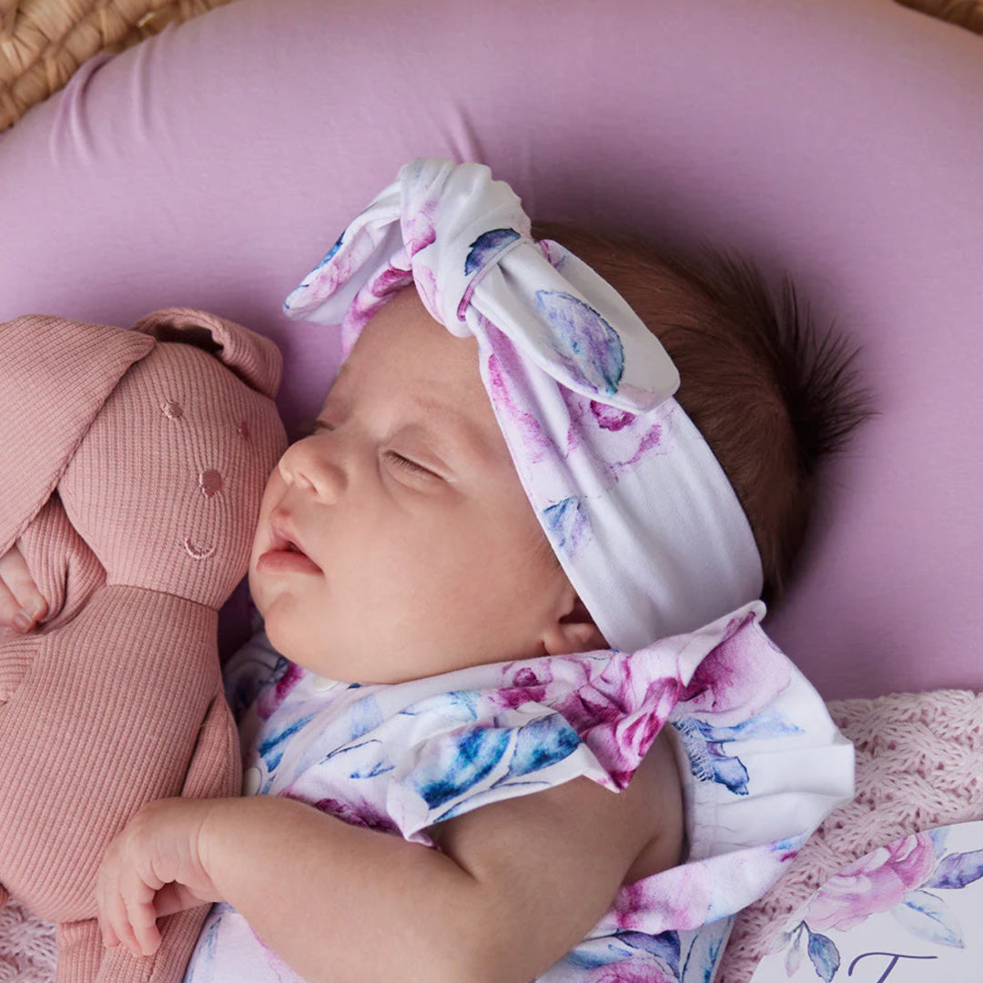 SNUGGLE HUNNY ORGANIC TOPKNOT - LILAC SKIES