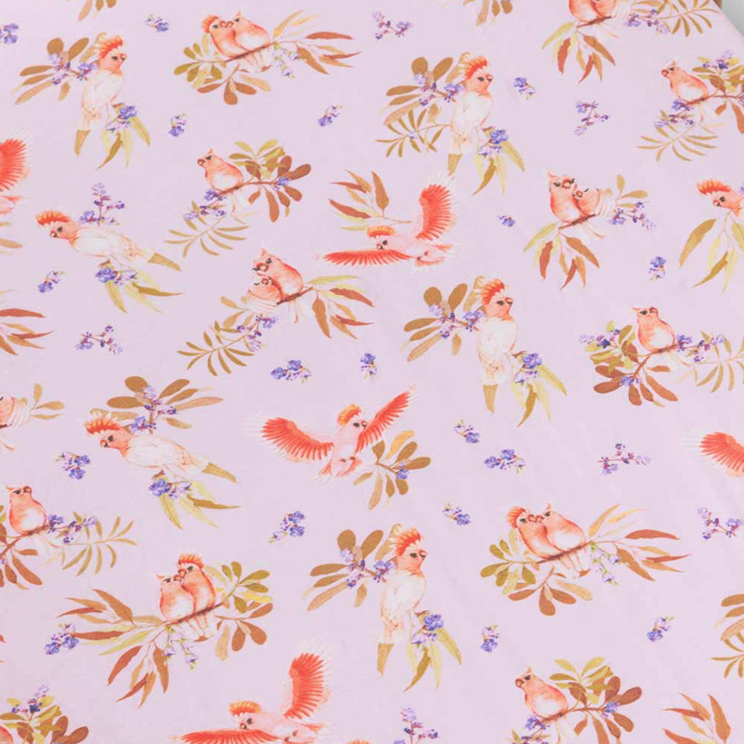 SNUGGLE HUNNY ORGANIC FITTED COT SHEET - MAJOR MITCHELL