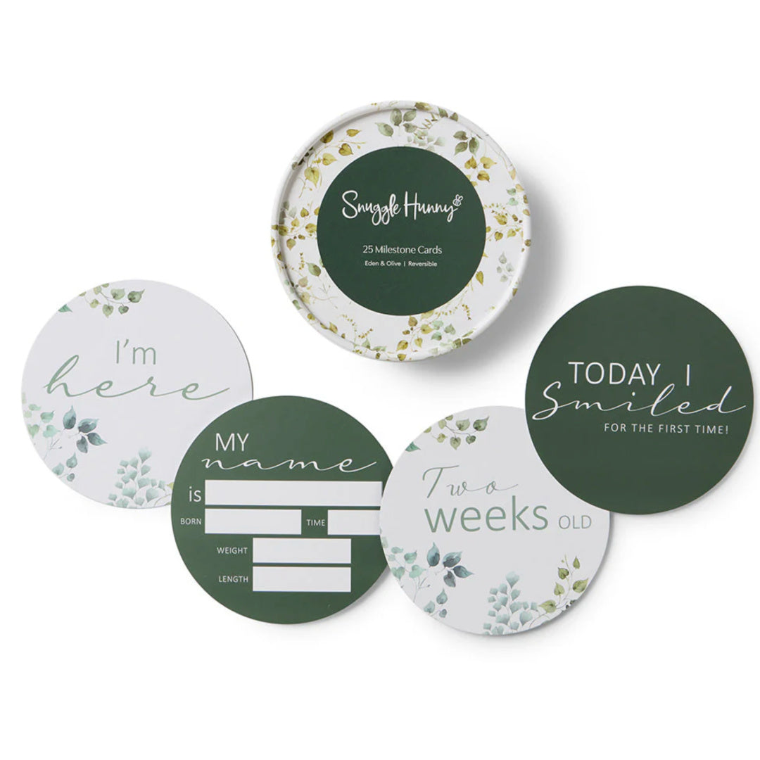 SNUGGLE HUNNY REVERSIBLE MILESTONE CARDS - EDEN & OLIVE