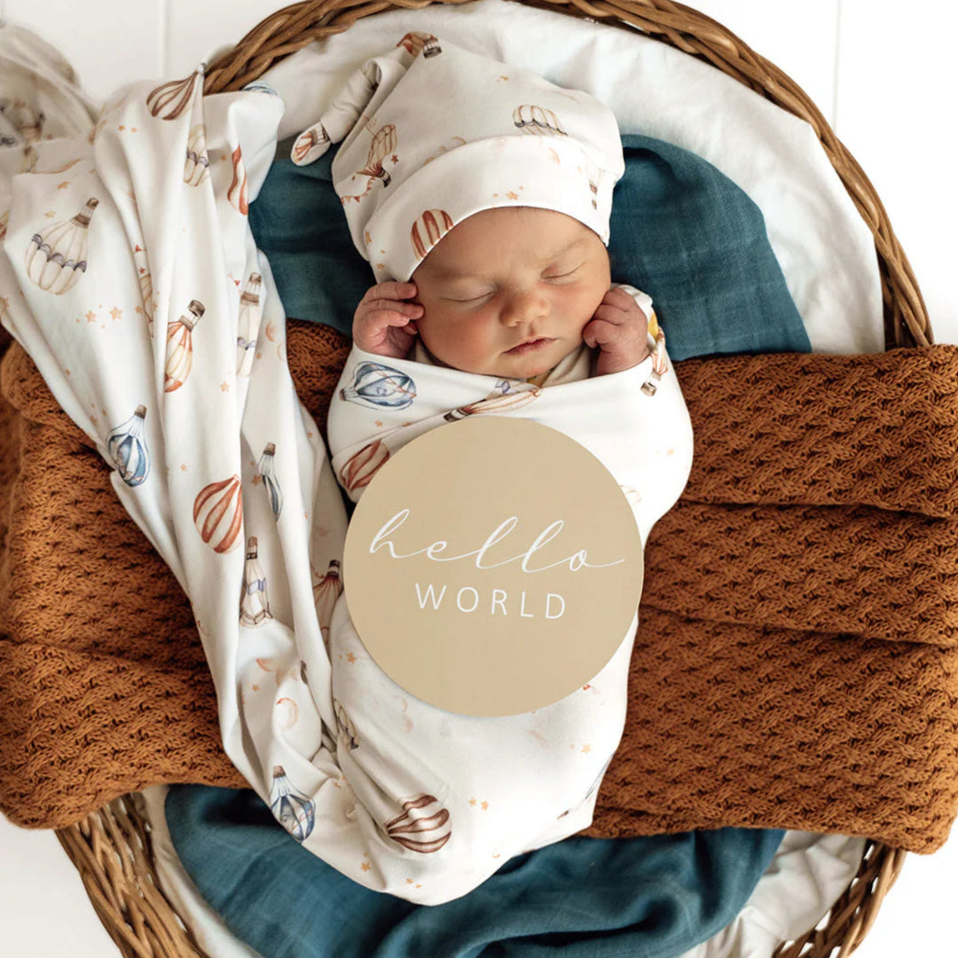 SNUGGLE HUNNY REVERSIBLE MILESTONE CARDS - UP &amp; AWAY