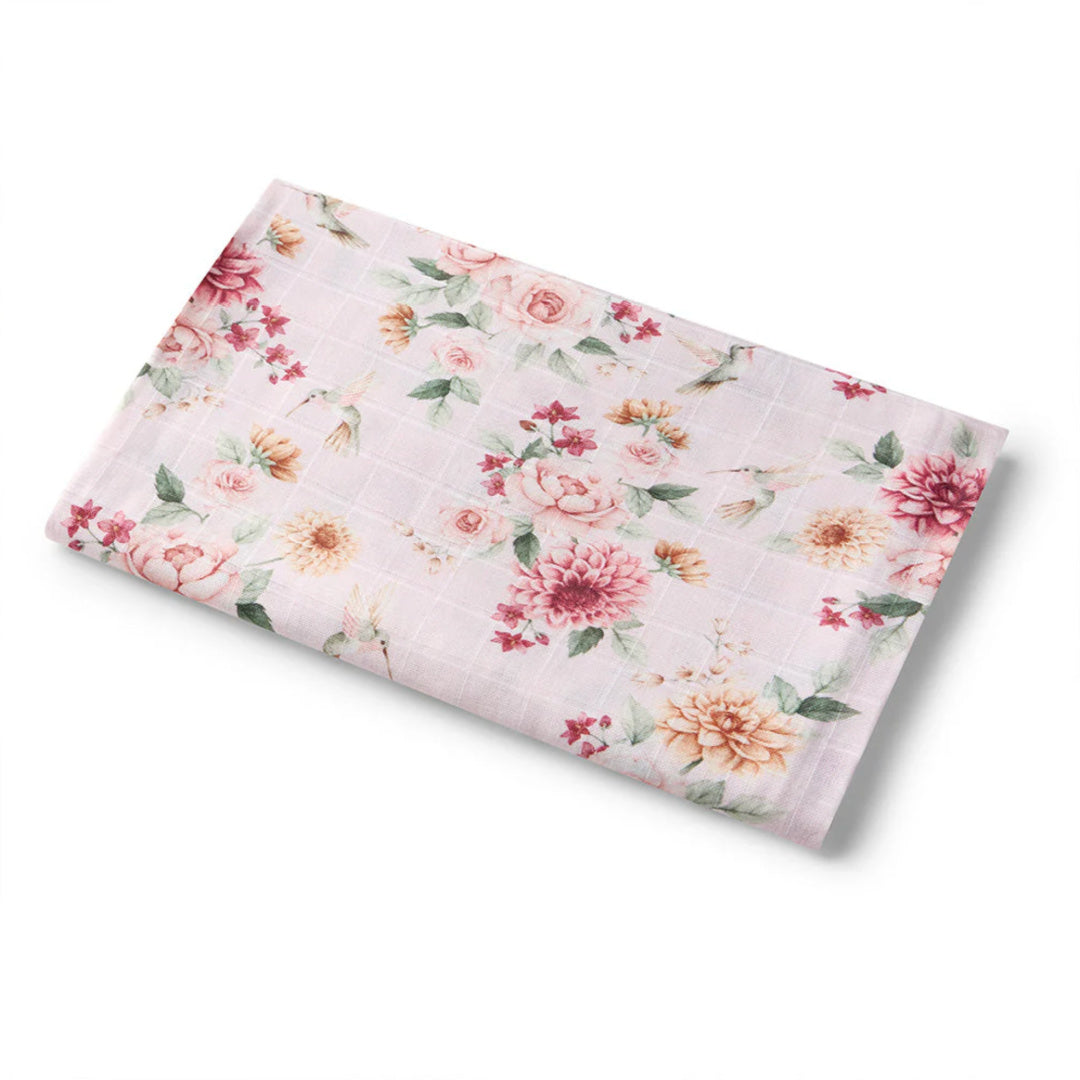 SNUGGLE HUNNY ORGANIC MUSLIN WRAP -  BIRDS &amp; BLOOMS