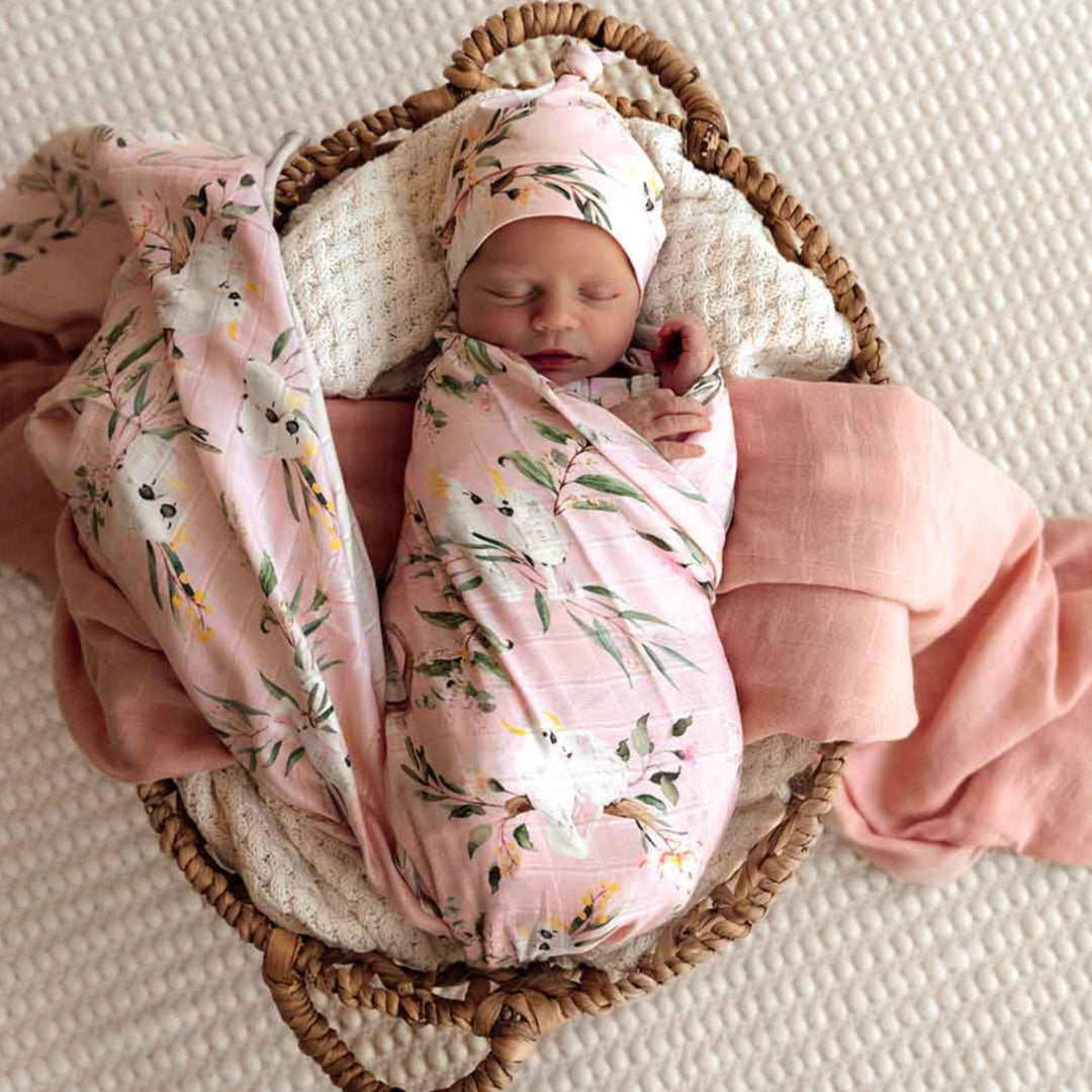 SNUGGLE HUNNY ORGANIC MUSLIN WRAP - COCKATOO