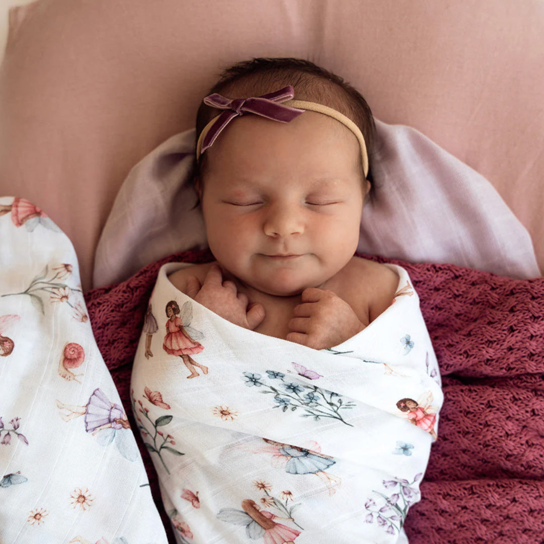 SNUGGLE HUNNY ORGANIC MUSLIN WRAP - FAIRY GARDEN