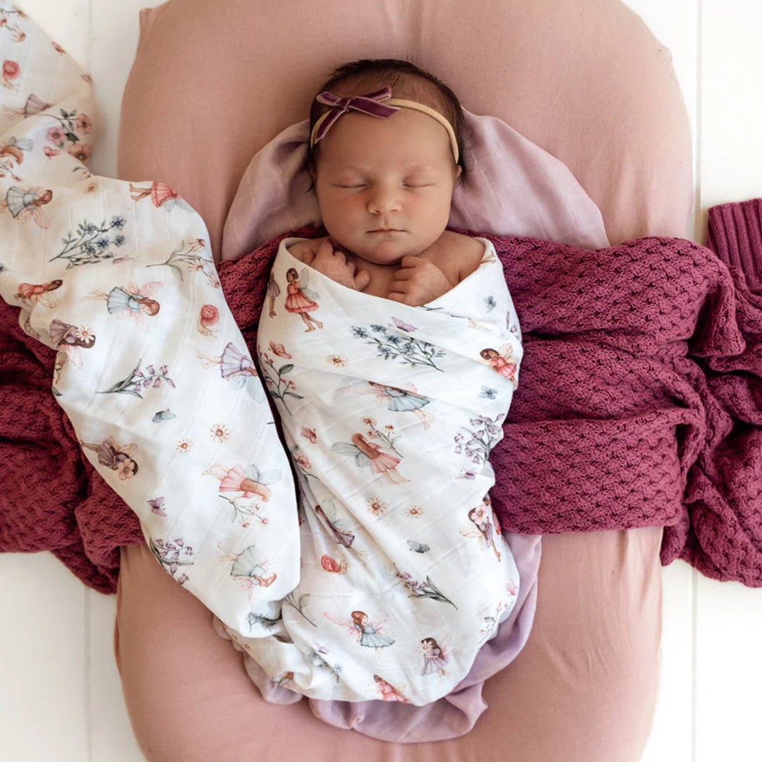 SNUGGLE HUNNY ORGANIC MUSLIN WRAP - FAIRY GARDEN