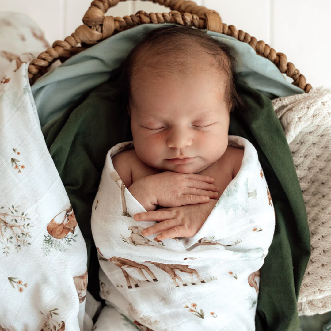 SNUGGLE HUNNY ORGANIC MUSLIN WRAP - WOODLAND TALES