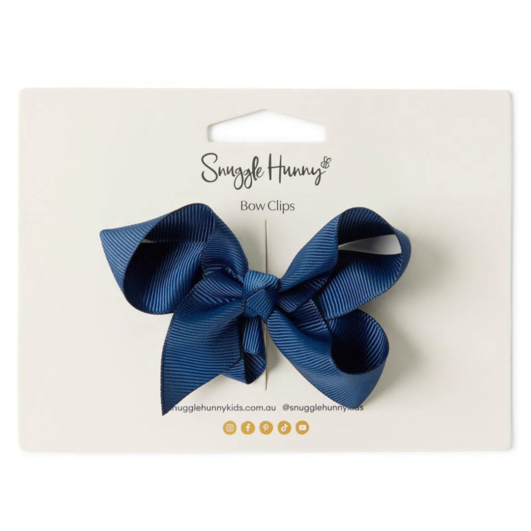 SNUGGLE HUNNY BOW CLIP MEDIUM - NAVY