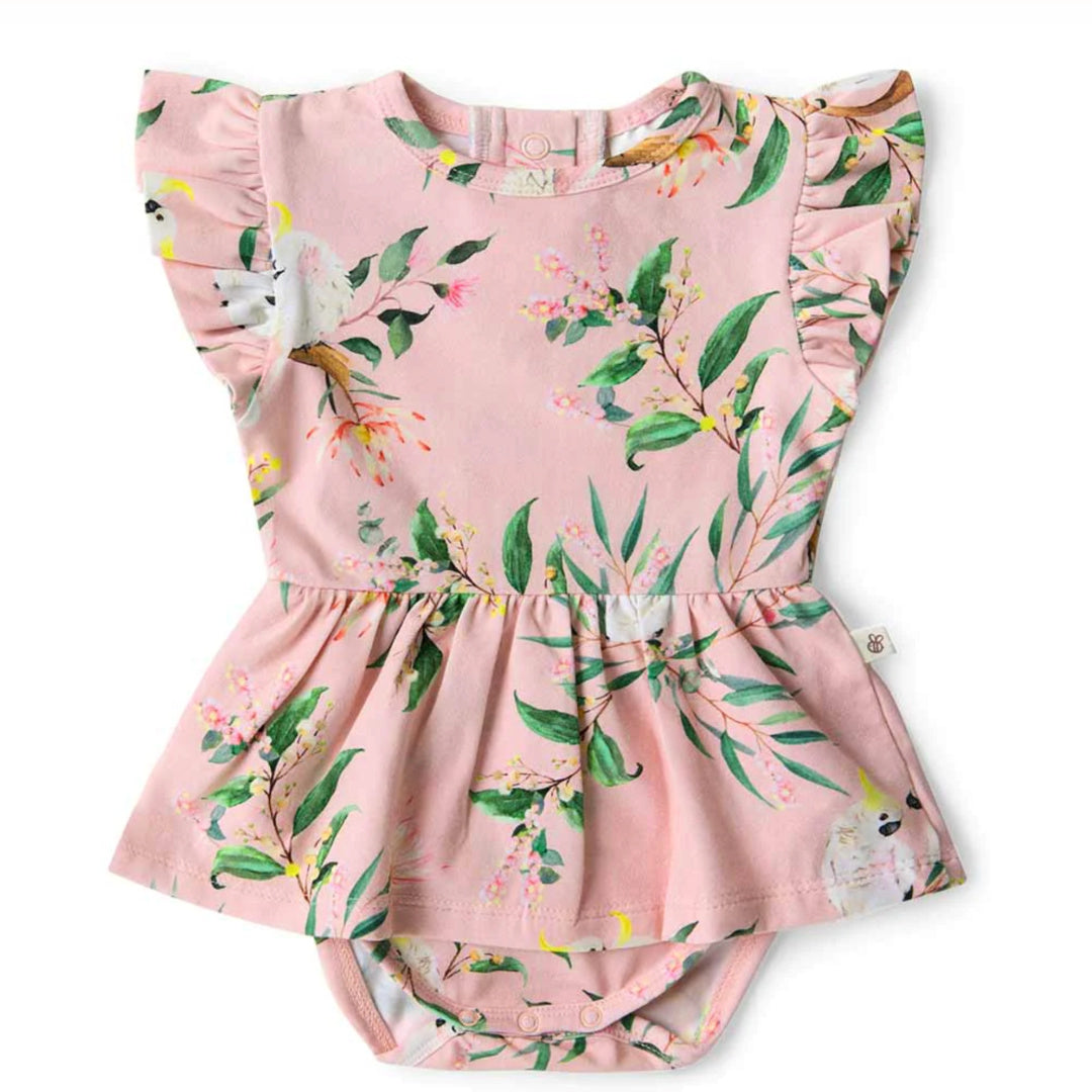 SNUGGLE HUNNY ORGANIC DRESS - COCKATOO