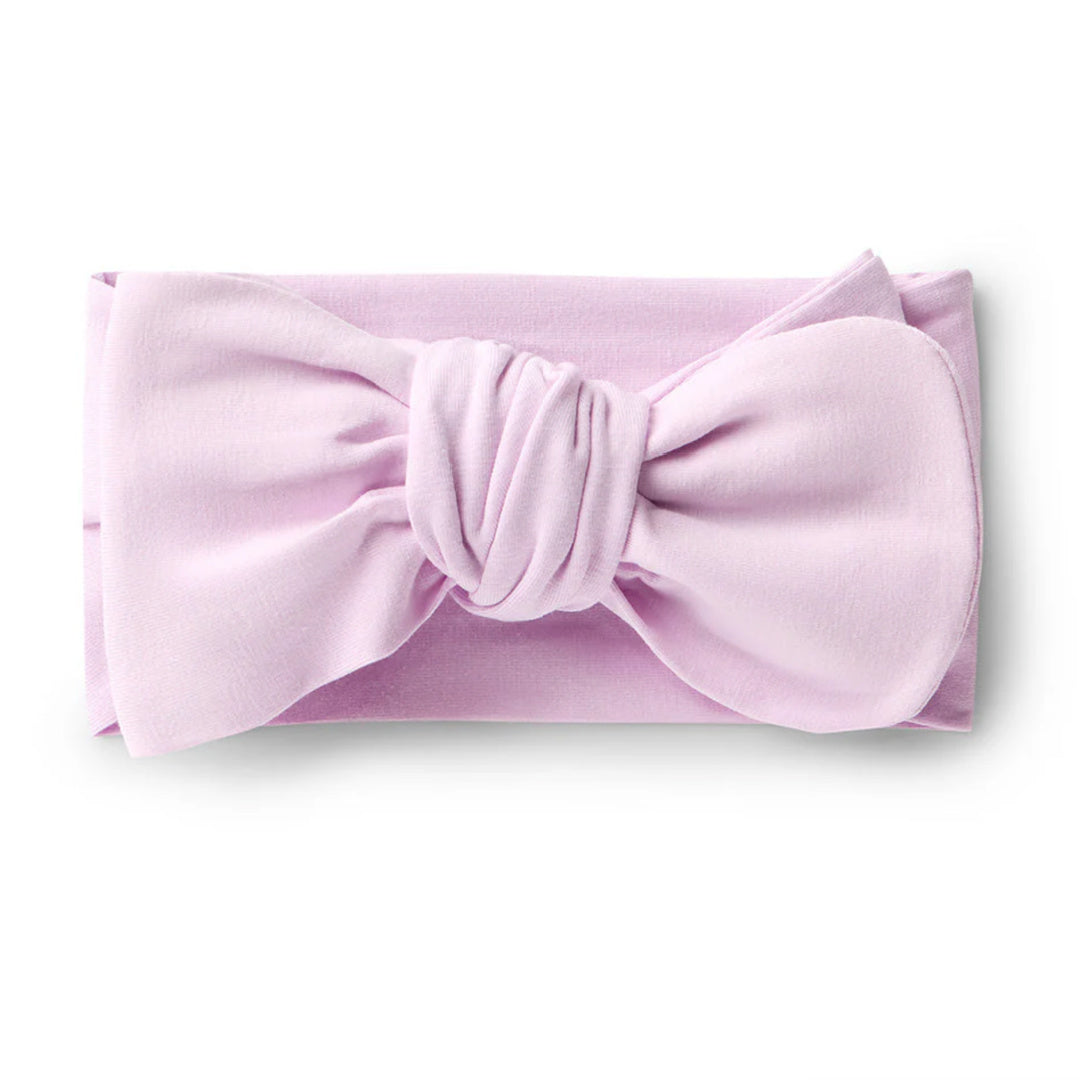 SNUGGLE HUNNY ORGANIC OVERSIZED BOW - LILAC