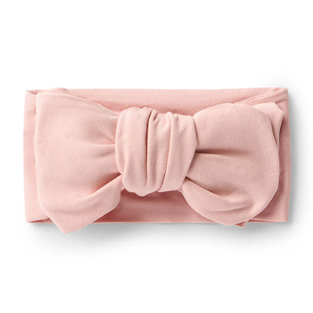 SNUGGLE HUNNY ORGANIC OVERSIZED BOW - LULLABY PINK