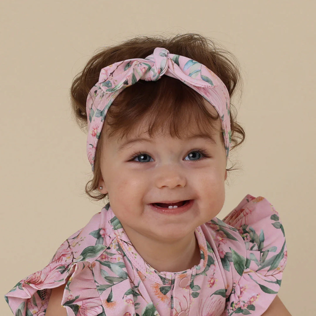 SNUGGLE HUNNY ORGANIC TOPKNOT - PINK WATTLE