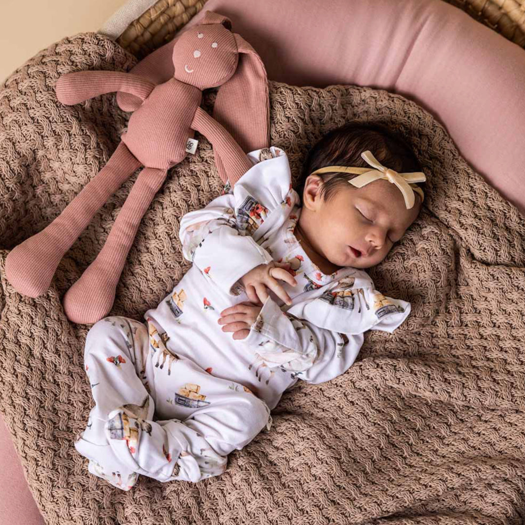 SNUGGLE HUNNY ORGANIC GROWSUIT - PONY PALS