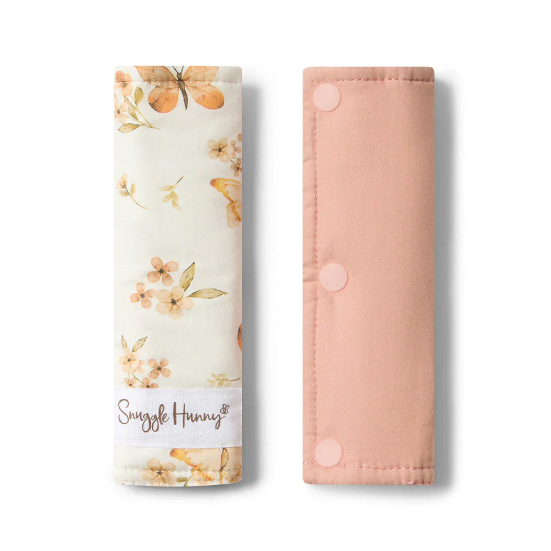 SNUGGLE HUNNY UNIVERSAL REVERSIBLE PRAM STRAP COVERS - BUTTERFLY
