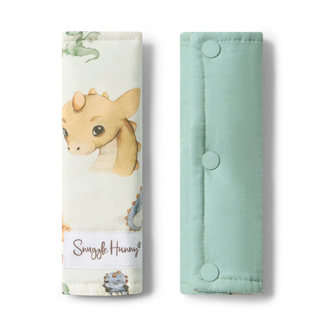 SNUGGLE HUNNY UNIVERSAL REVERSIBLE PRAM STRAP COVERS - DRAGON