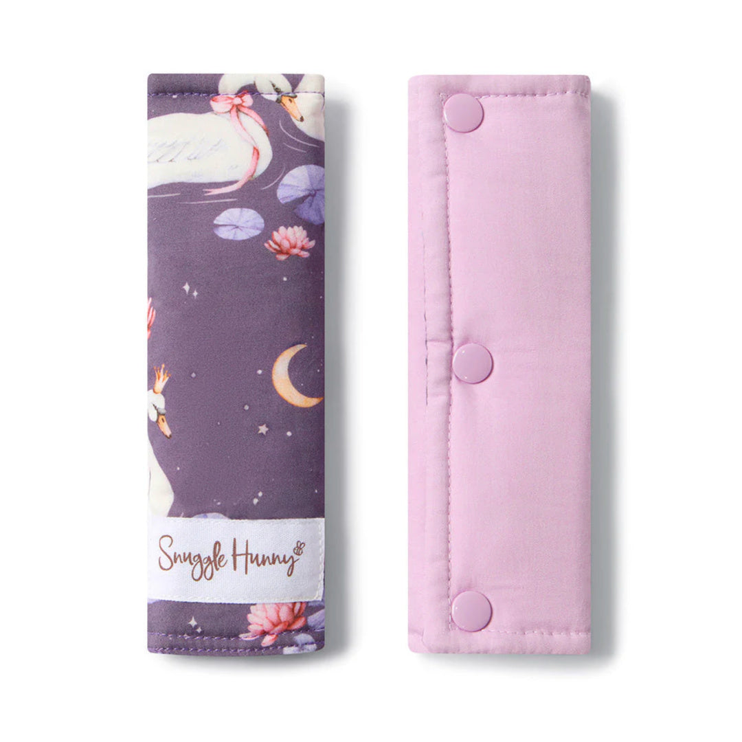 SNUGGLE HUNNY UNIVERSAL REVERSIBLE PRAM STRAP COVERS - MIDNIGHT SWAN