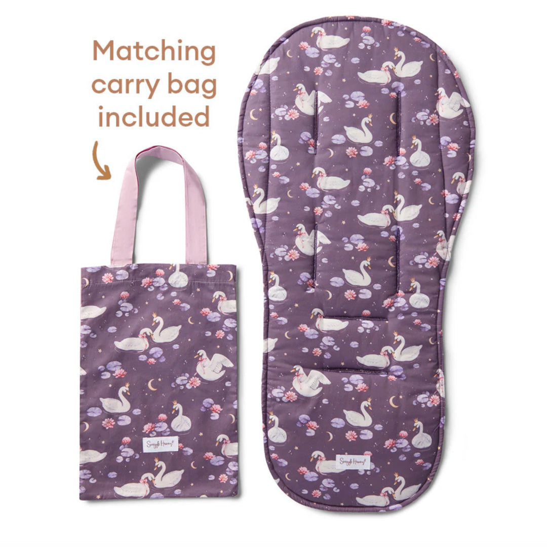 SNUGGLE HUNNY UNIVERSAL ORGANIC PRAM LINER - MIDNIGHT SWAN