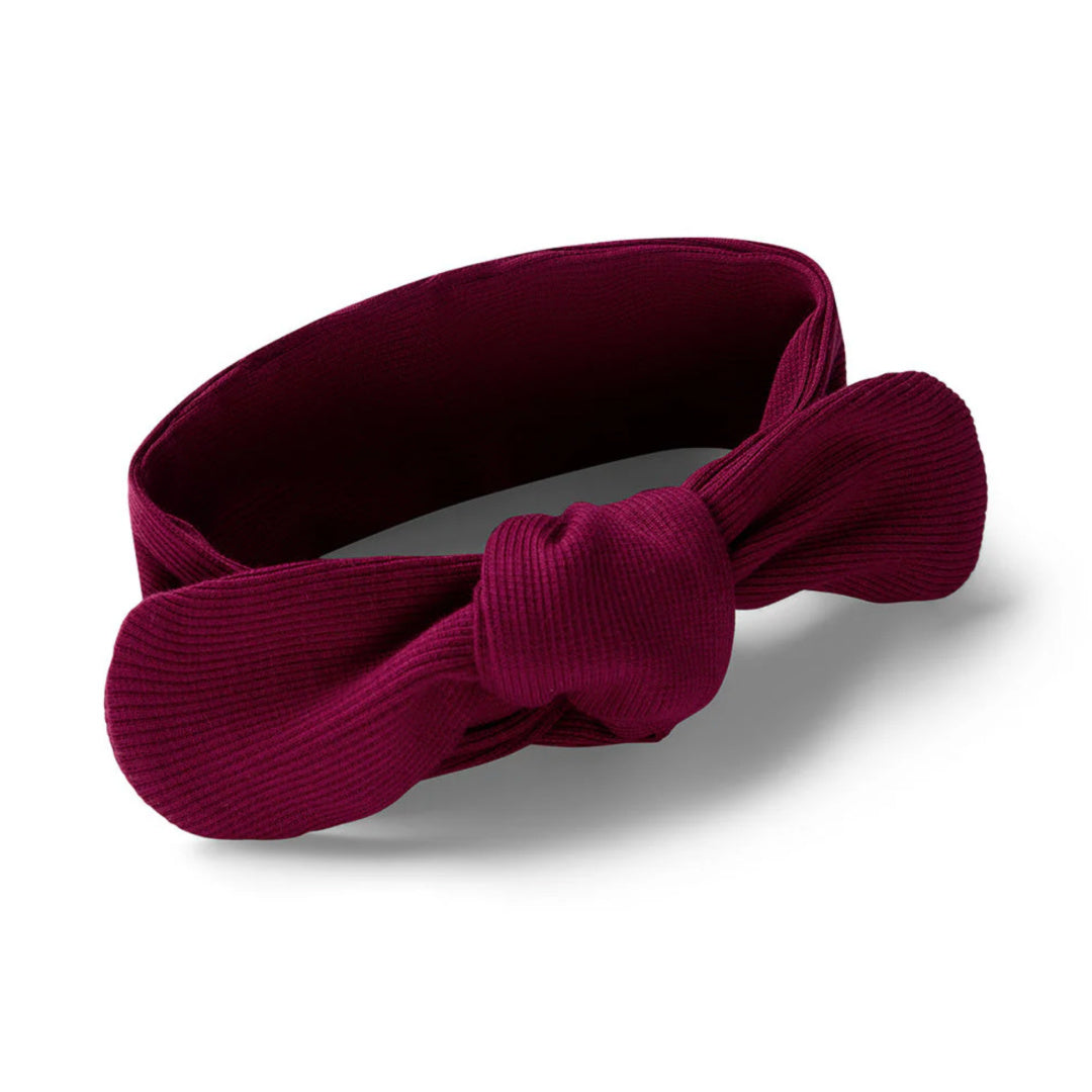 SNUGGLE HUNNY ORGANIC RIBBED TOPKNOT - RASPBERRY
