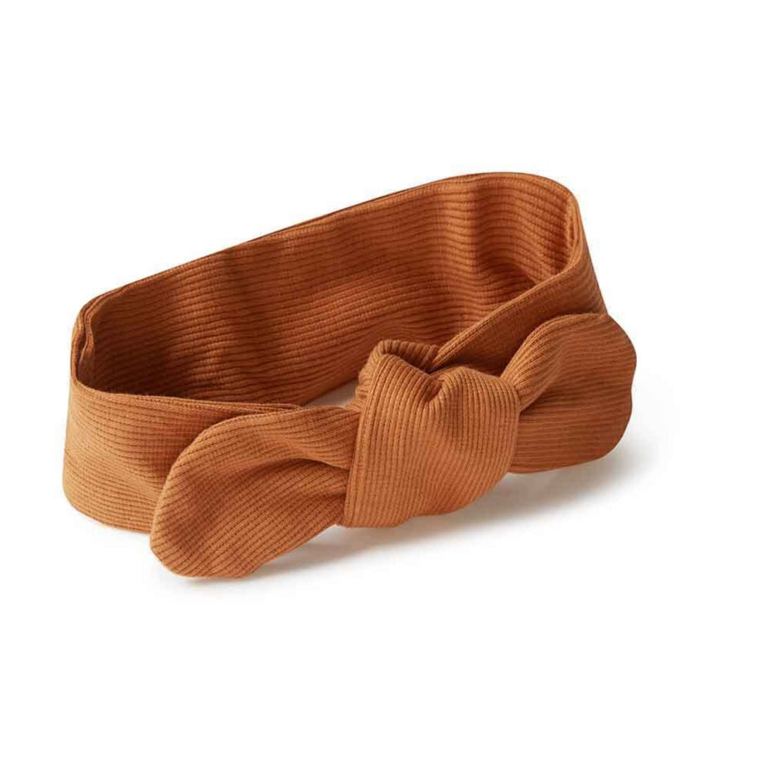 SNUGGLE HUNNY ORGANIC RIBBED TOPKNOT - BISCUIT