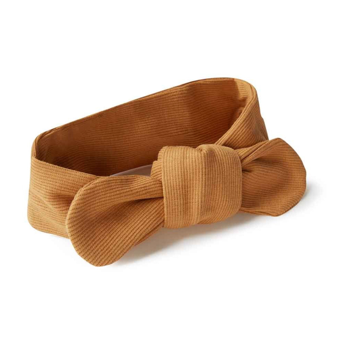 SNUGGLE HUNNY ORGANIC RIBBED TOPKNOT - CHESTNUT