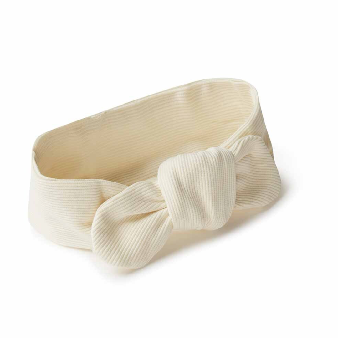 SNUGGLE HUNNY ORGANIC RIBBED TOPKNOT - HALO