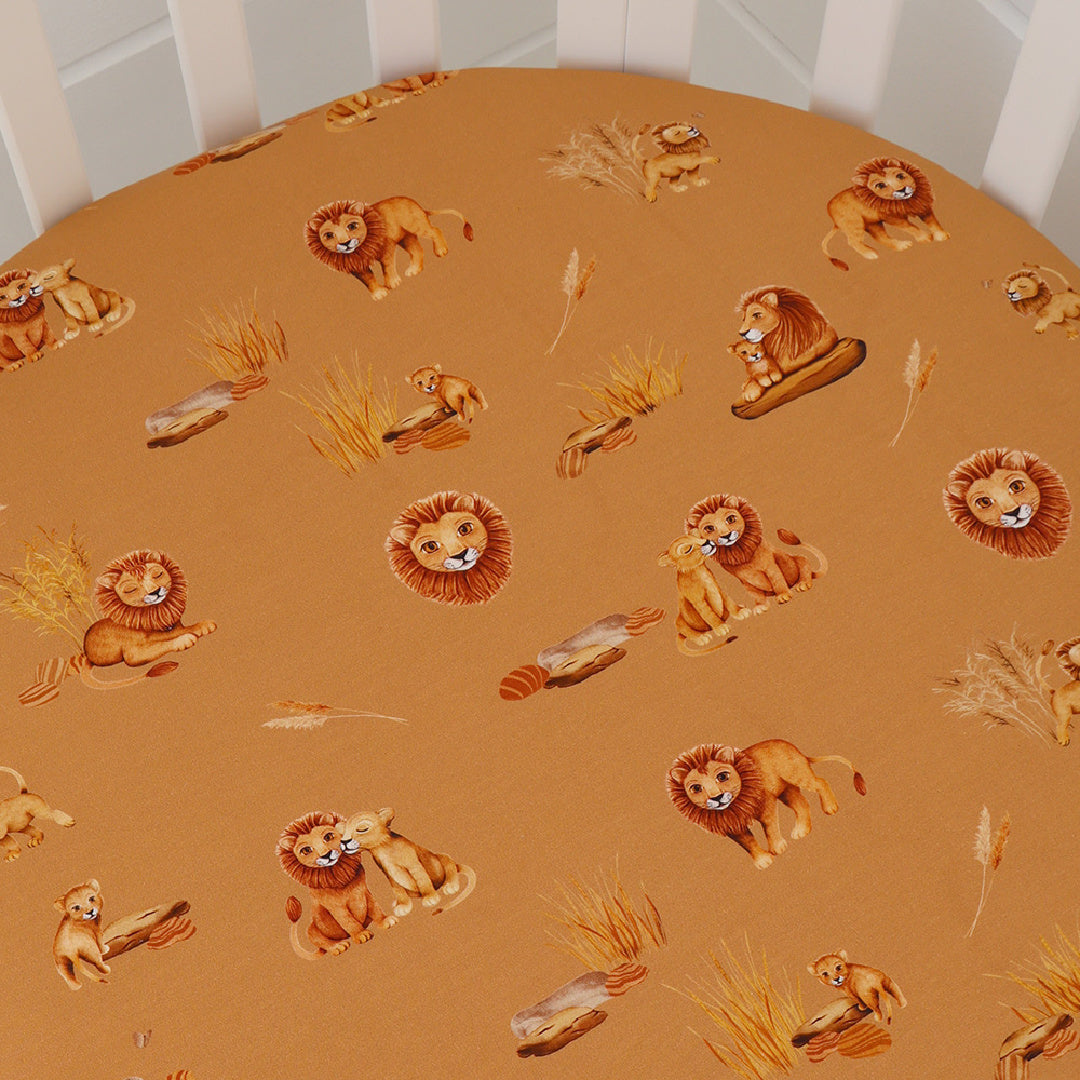 SNUGGLE HUNNY ORGANIC FITTED COT SHEET - ROAR