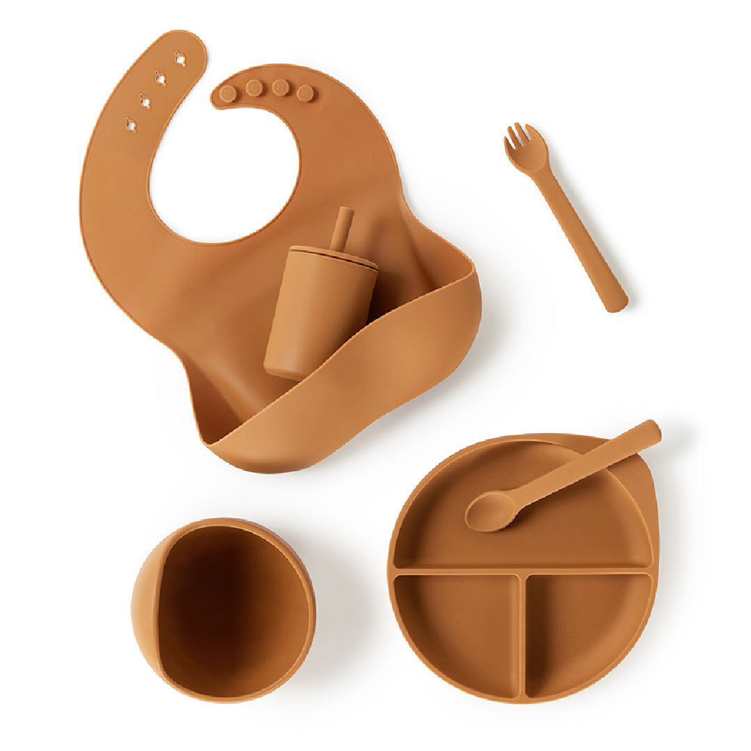SNUGGLE HUNNY SILICONE MEAL KIT - CHESTNUT