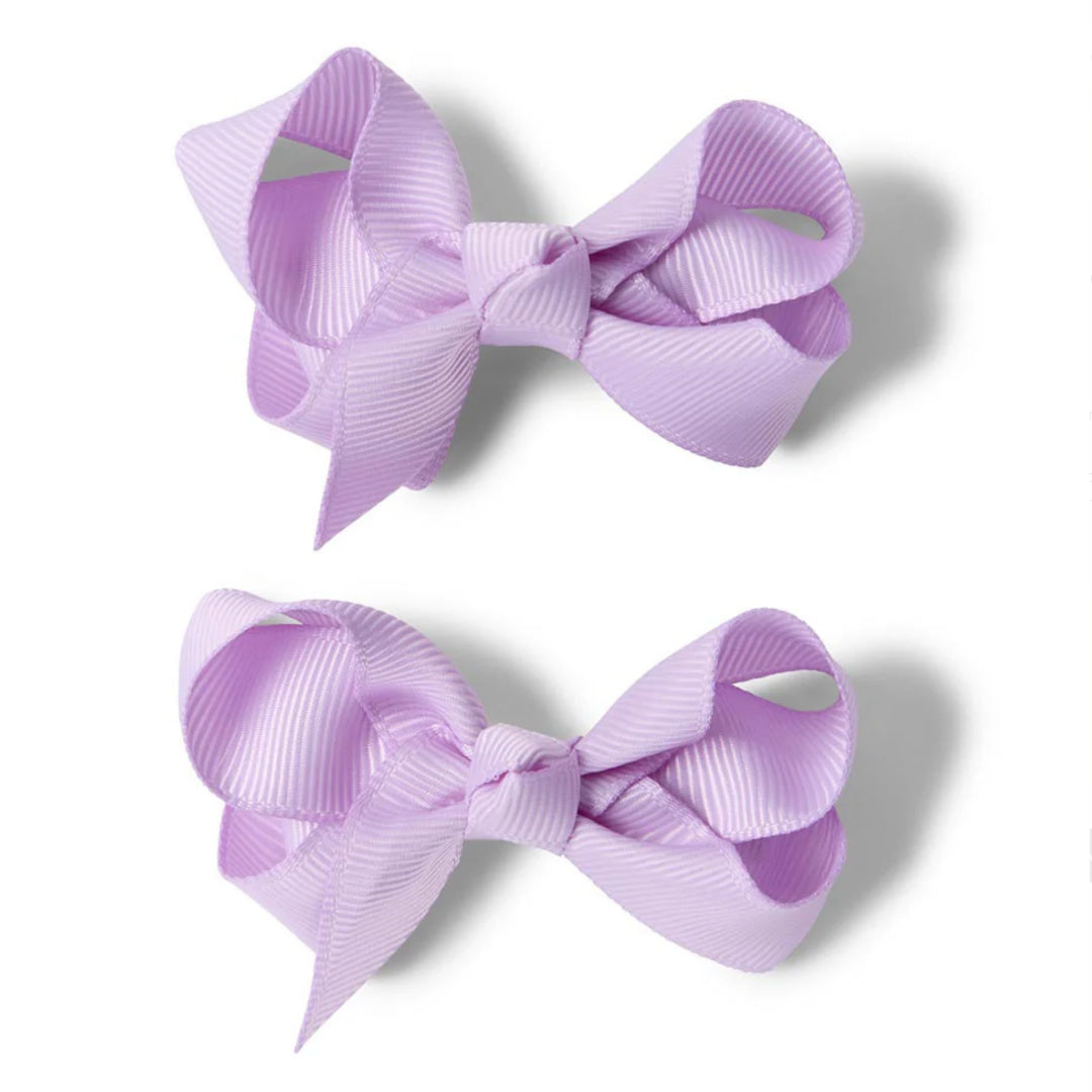 SNUGGLE HUNNY BOW CLIPS - SMALL PIGGY TAIL PAIR - SOFT VIOLET