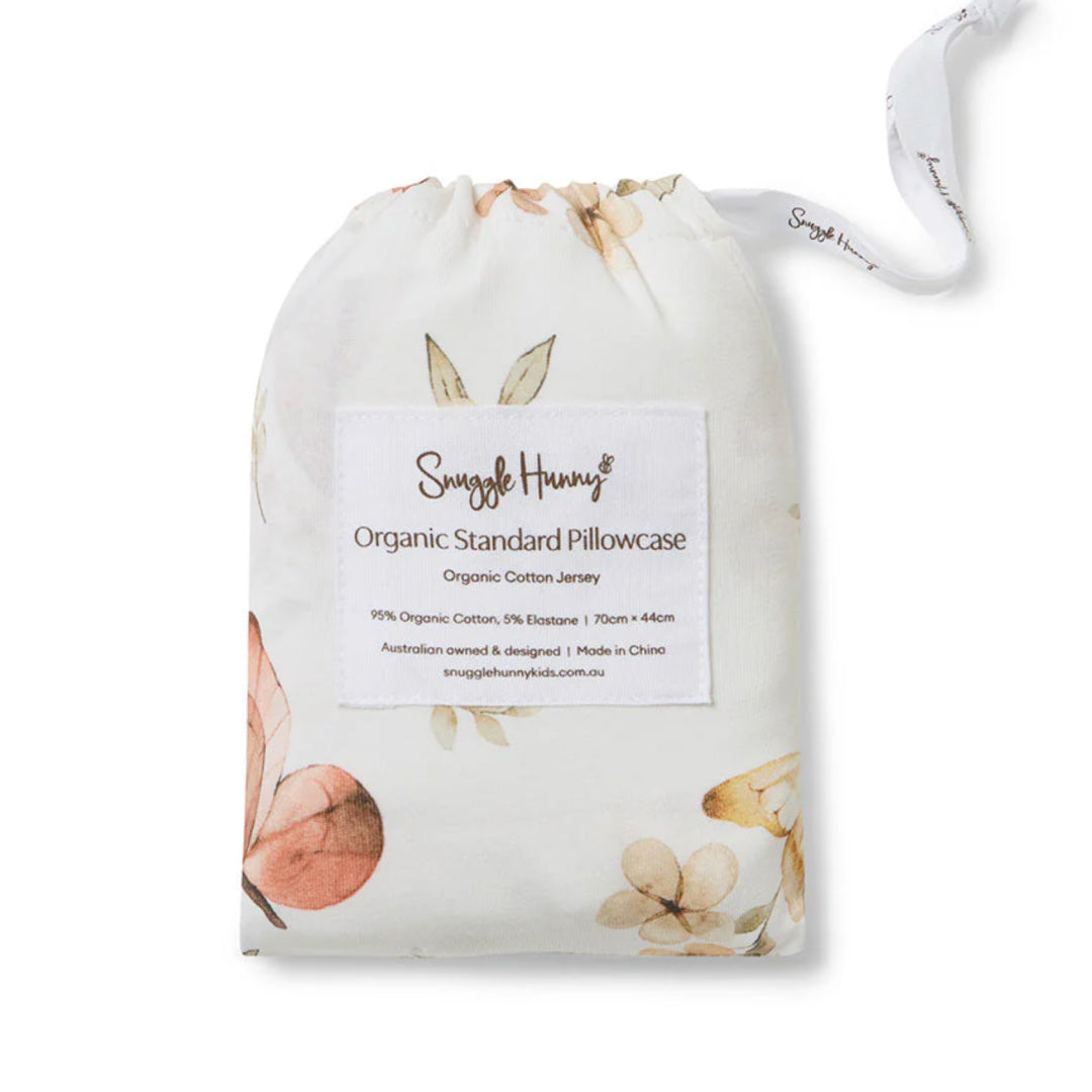 SNUGGLE HUNNY ORGANIC COTTON STANDARD PILLOWCASE - BUTTERFLY