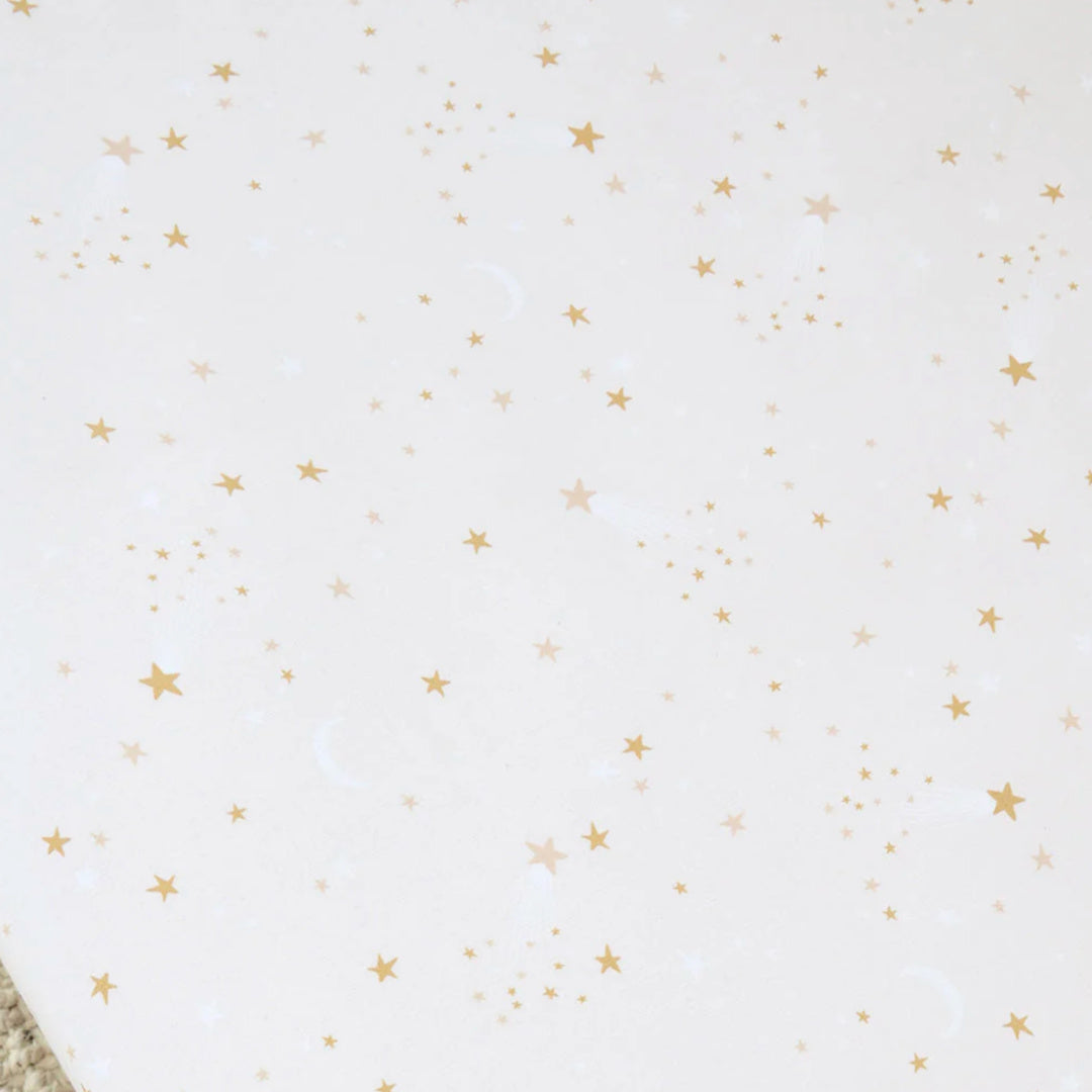 SNUGGLE HUNNY ORGANIC FITTED BASSINET SHEET / CHANGE PAD COVER - STARDUST