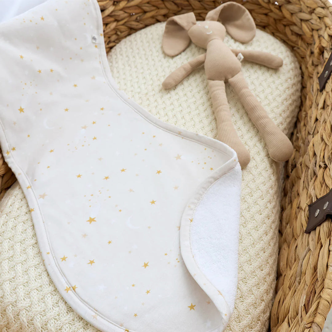 SNUGGLE HUNNY ORGANIC COTTON BURP CLOTH - STARDUST