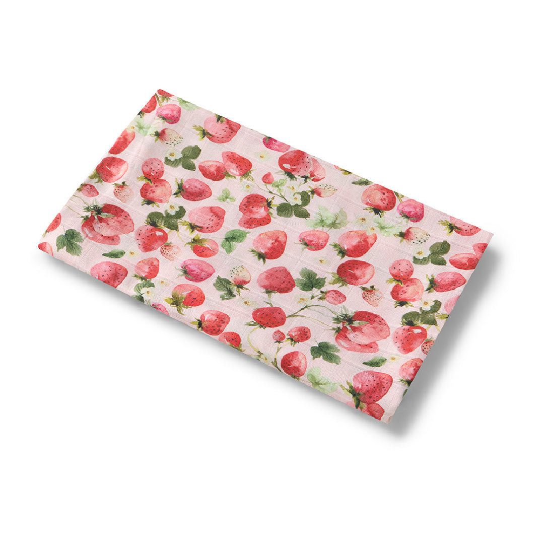 SNUGGLE HUNNY ORGANIC MUSLIN WRAP -  STRAWBERRY