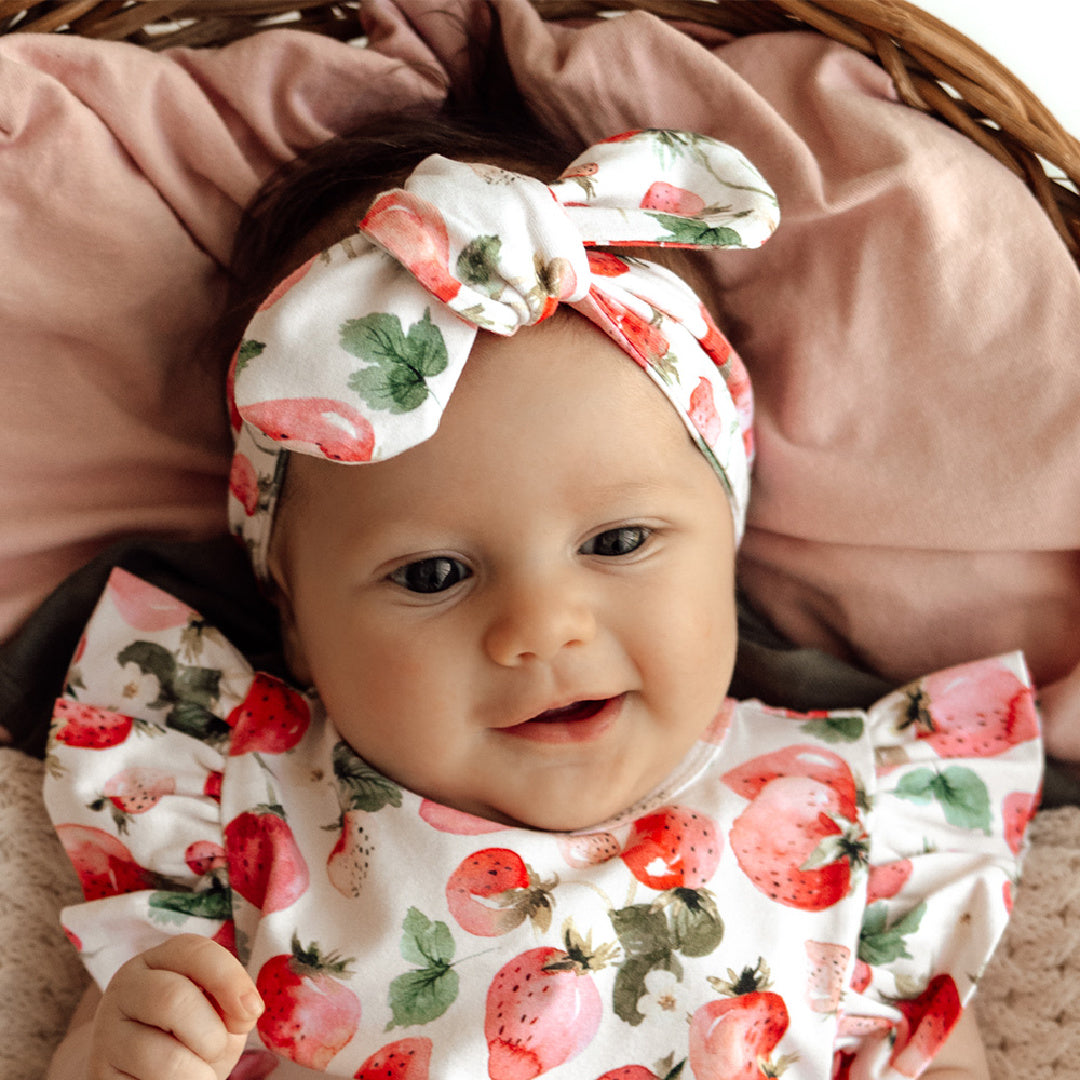 SNUGGLE HUNNY ORGANIC TOPKNOT - STRAWBERRY