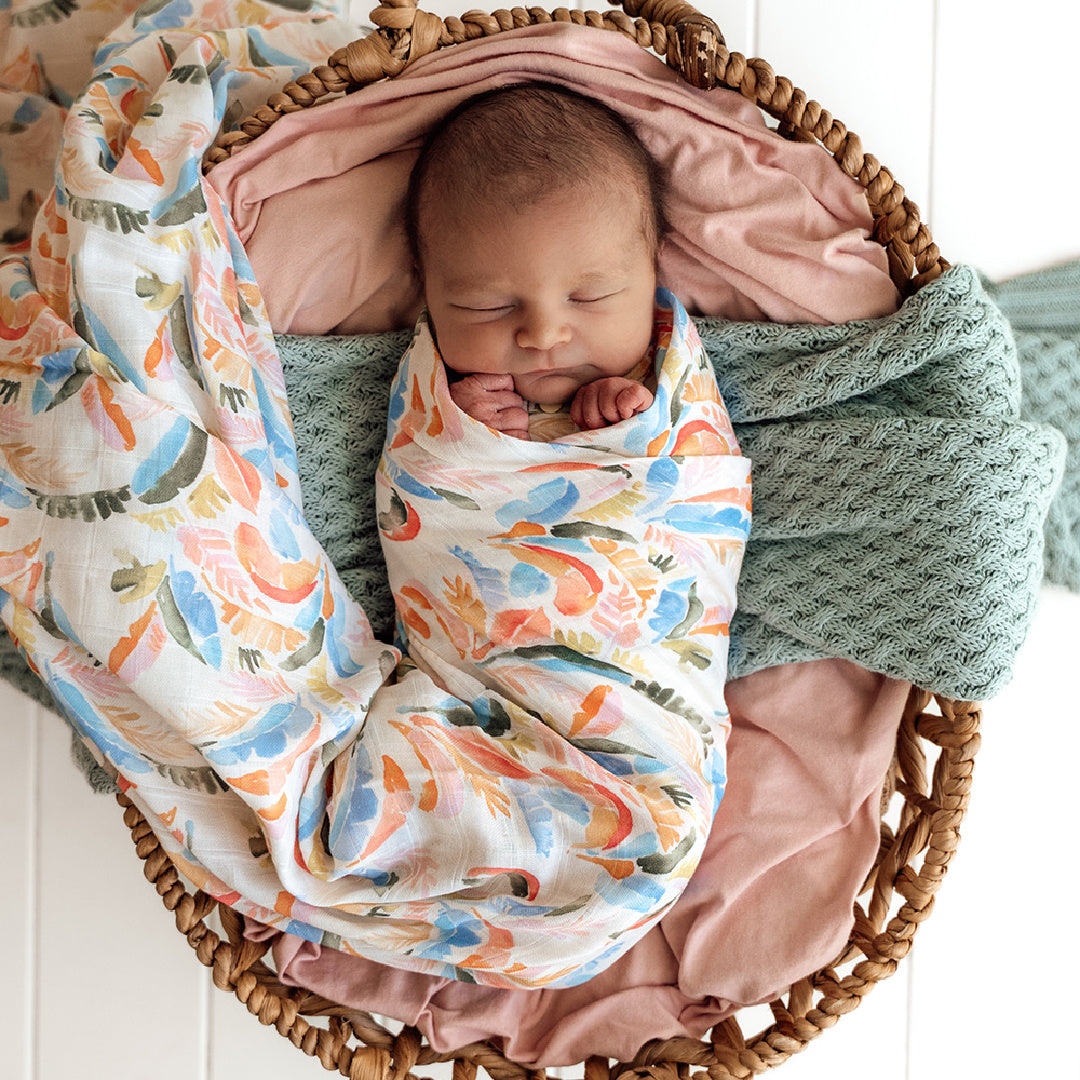 SNUGGLE HUNNY ORGANIC MUSLIN WRAP - SUMMER PALM
