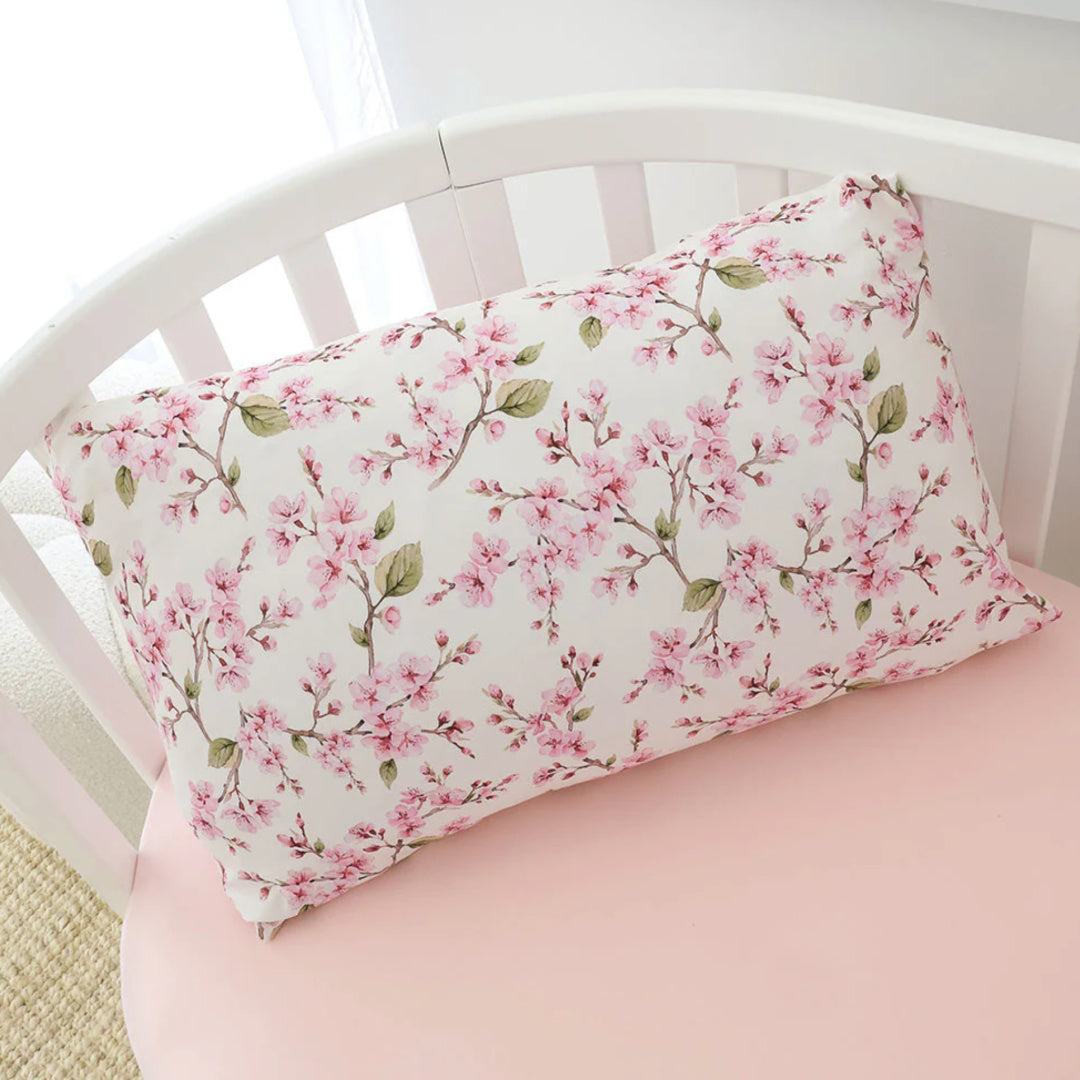 SNUGGLE HUNNY ORGANIC COTTON TODDLER PILLOWCASE - CHERRY BLOSSOM