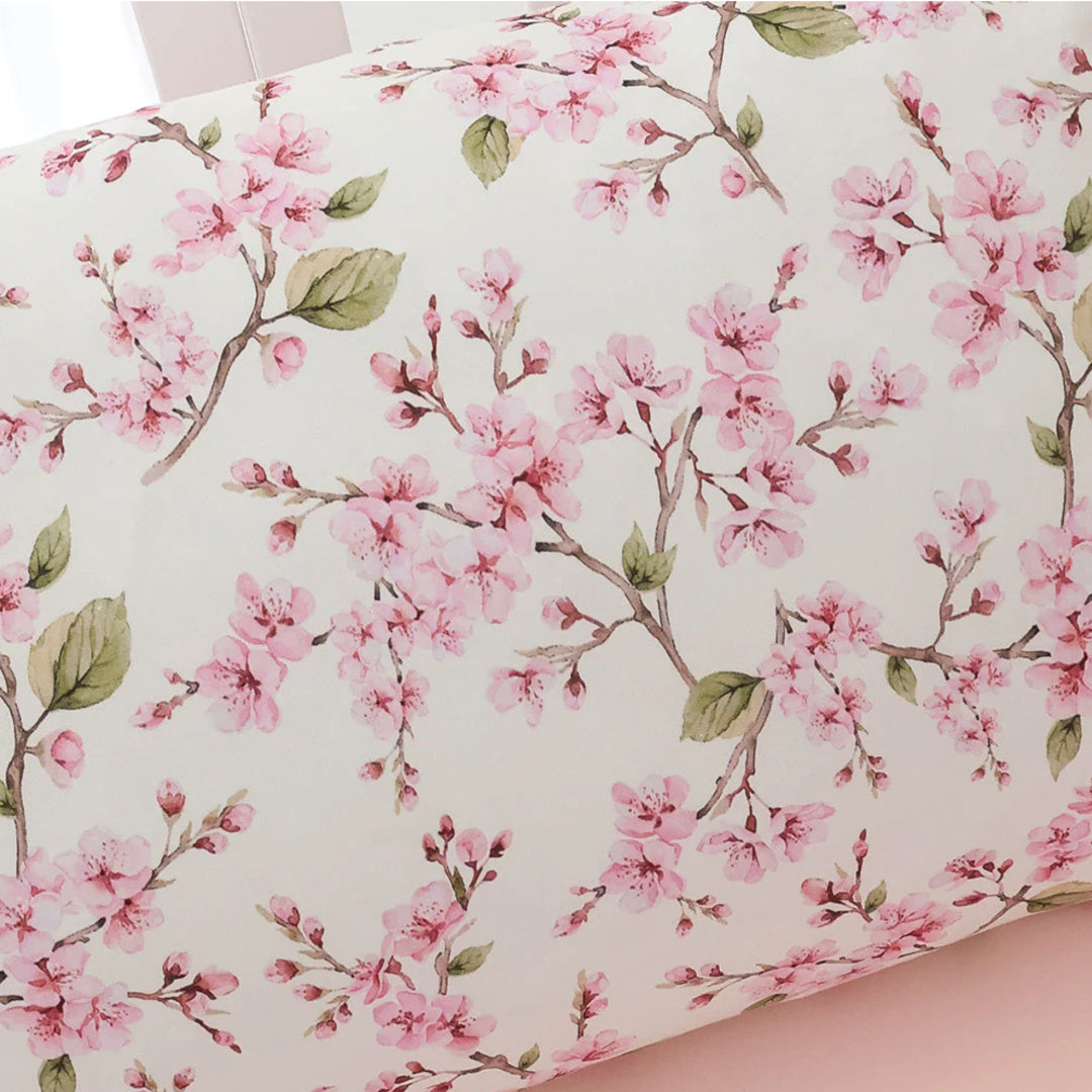 SNUGGLE HUNNY ORGANIC COTTON TODDLER PILLOWCASE - CHERRY BLOSSOM