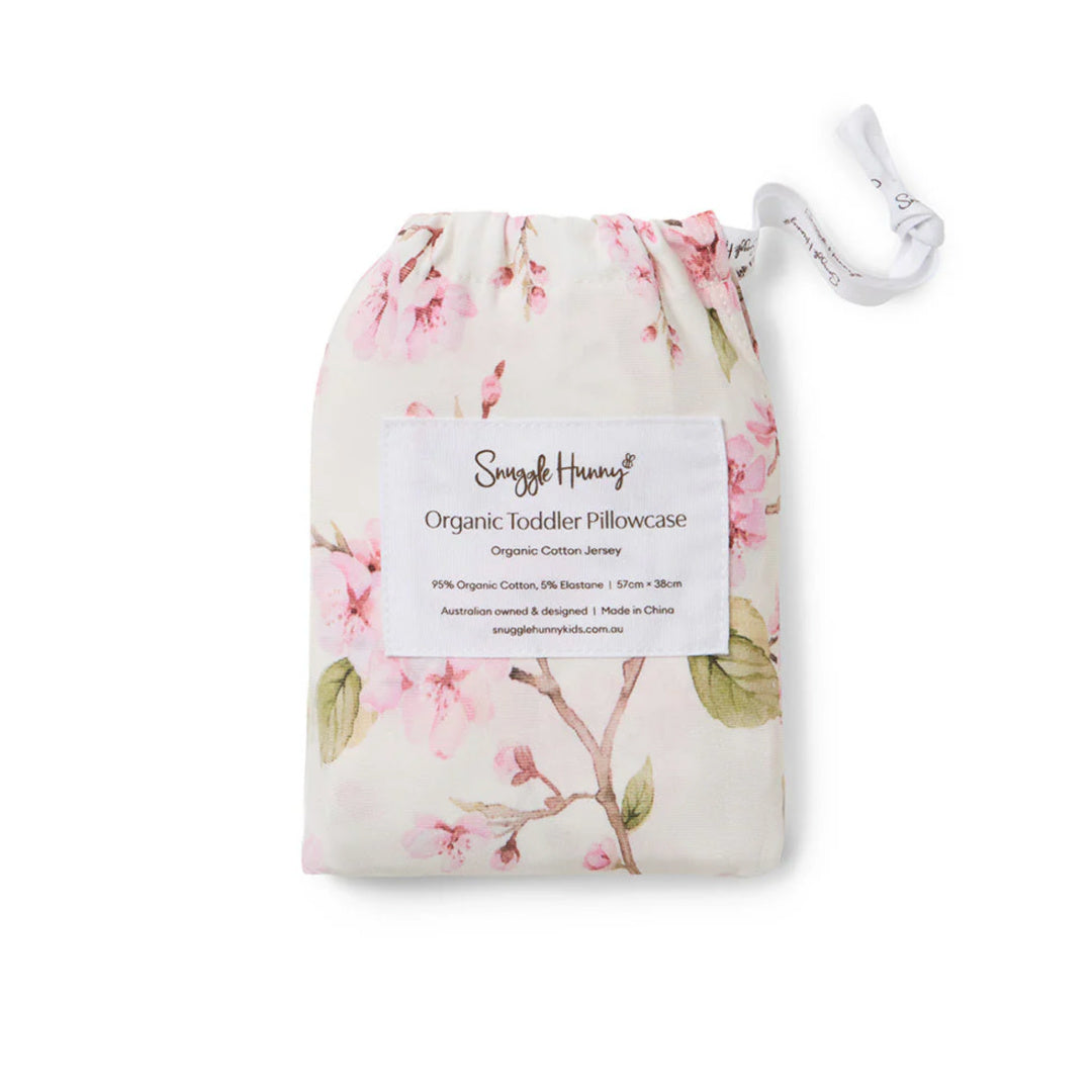 SNUGGLE HUNNY ORGANIC COTTON TODDLER PILLOWCASE - CHERRY BLOSSOM