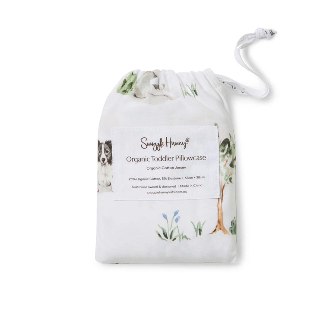 SNUGGLE HUNNY ORGANIC COTTON TODDLER PILLOWCASE - DOG PARK