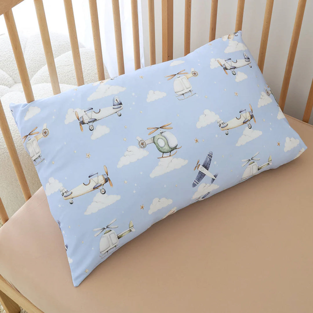 SNUGGLE HUNNY ORGANIC COTTON TODDLER PILLOWCASE - TAKING FLIGHT