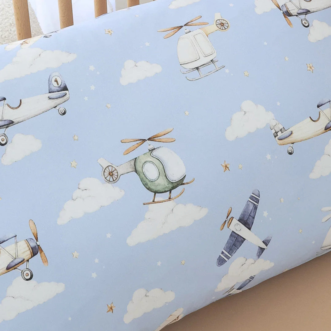 SNUGGLE HUNNY ORGANIC COTTON TODDLER PILLOWCASE - TAKING FLIGHT