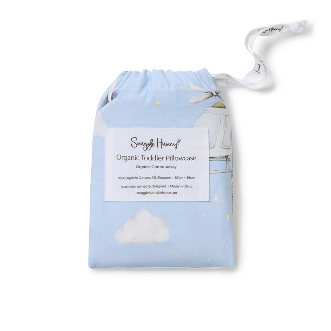 SNUGGLE HUNNY ORGANIC COTTON TODDLER PILLOWCASE - TAKING FLIGHT