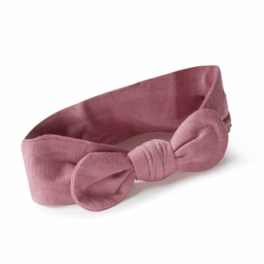 SNUGGLE HUNNY TOPKNOT HEADBAND - MAUVE