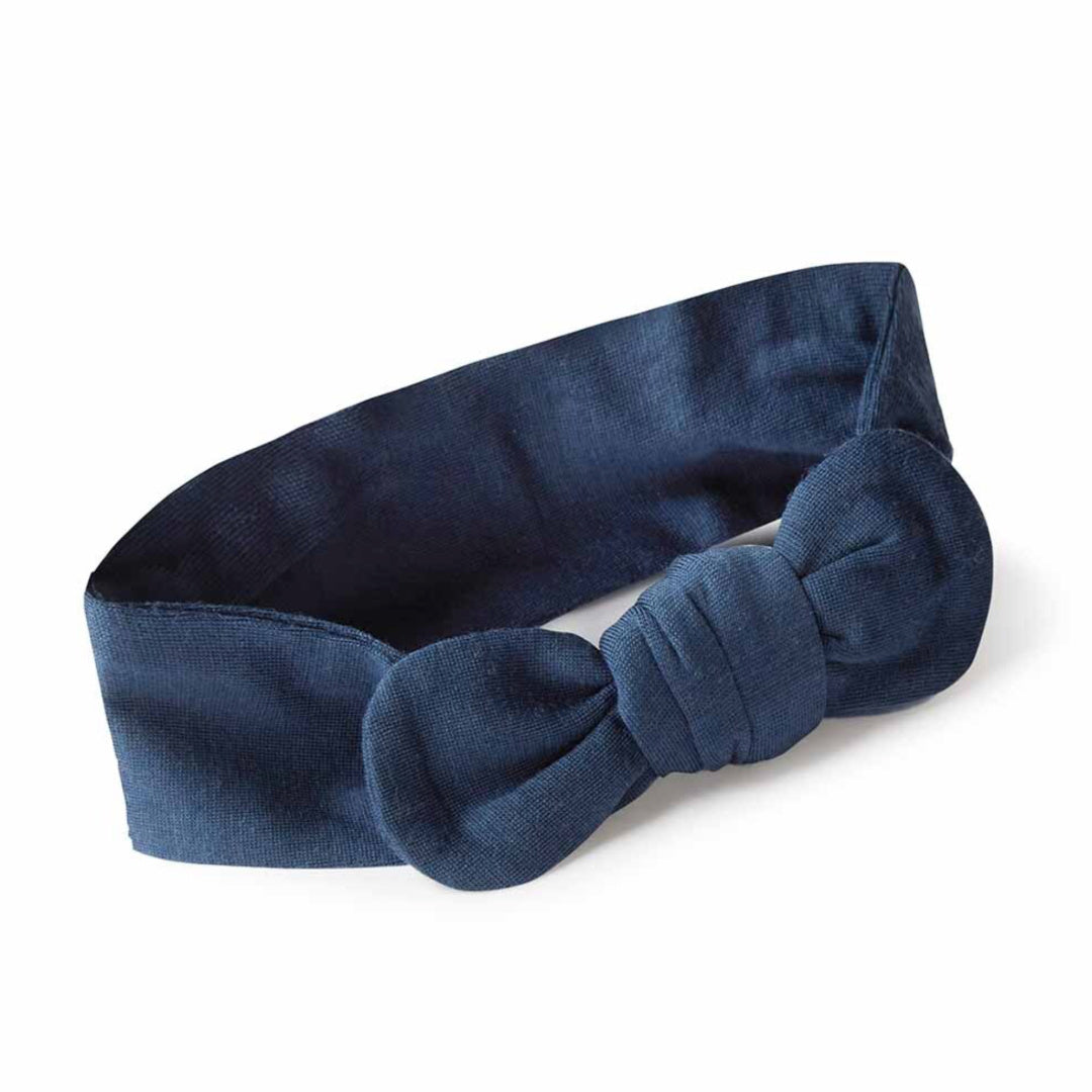 SNUGGLE HUNNY TOPKNOT HEADBAND - NAVY