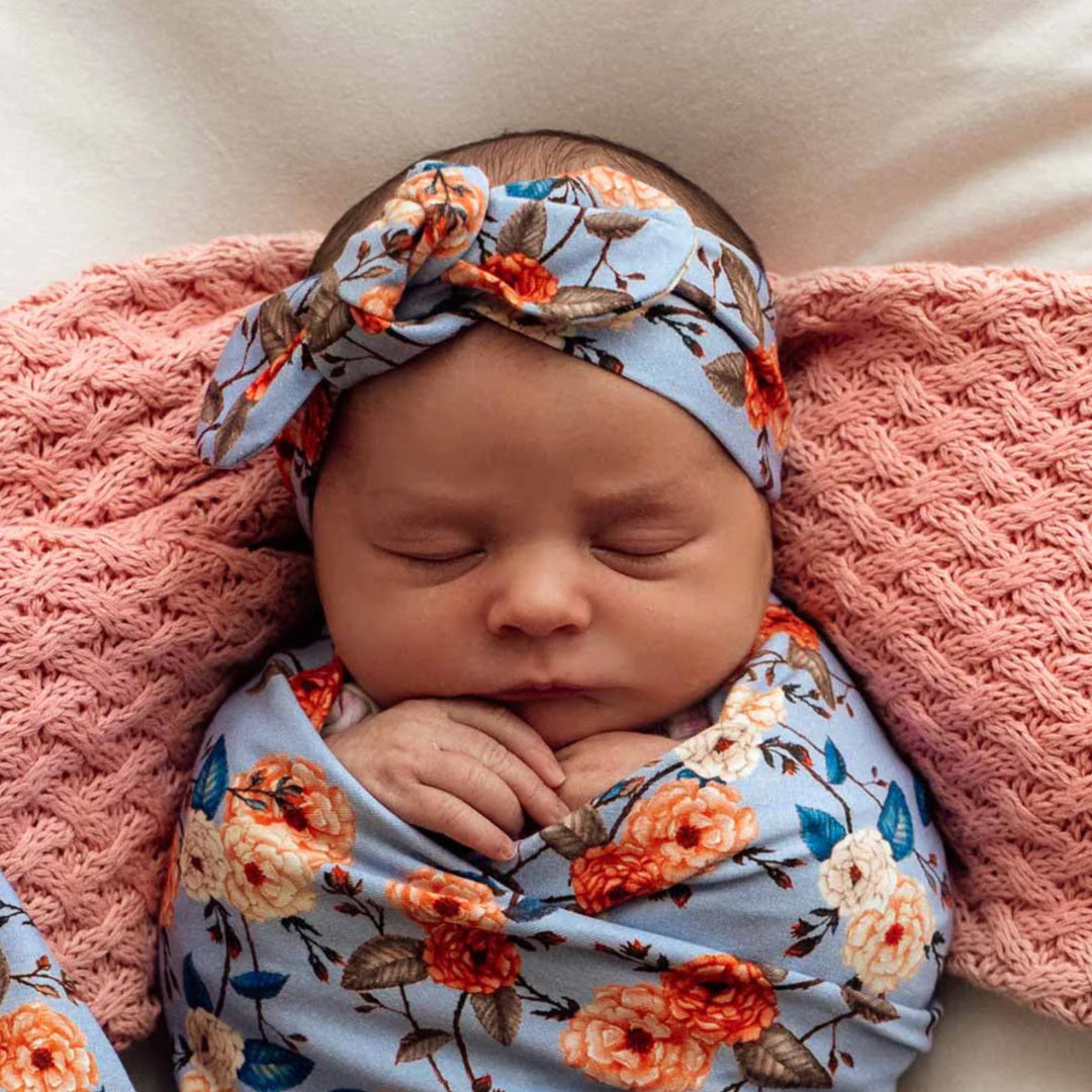 SNUGGLE HUNNY ORGANIC TOPKNOT - VINTAGE BLOSSOM