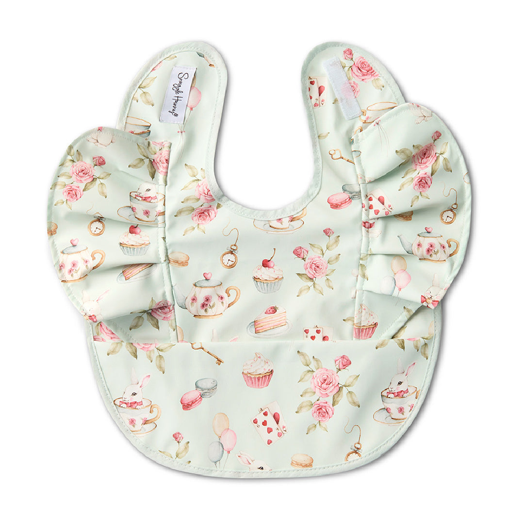 SNUGGLE HUNNY FRILL SNUGGLE BIB - WHITE RABBIT