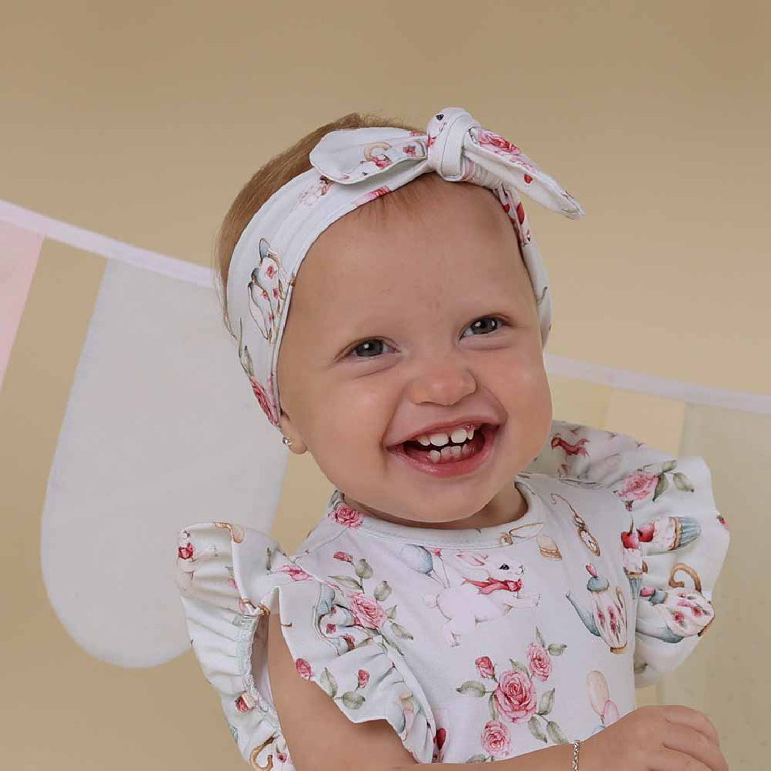 SNUGGLE HUNNY ORGANIC TOPKNOT - WHITE RABBIT