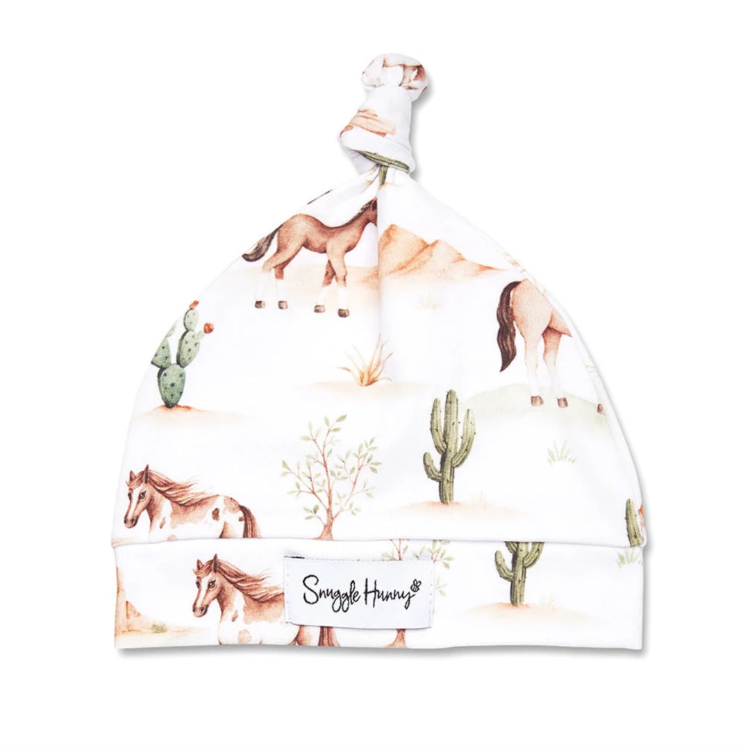 Snugge Hunny Wild Horses Organic Knotted Beanie