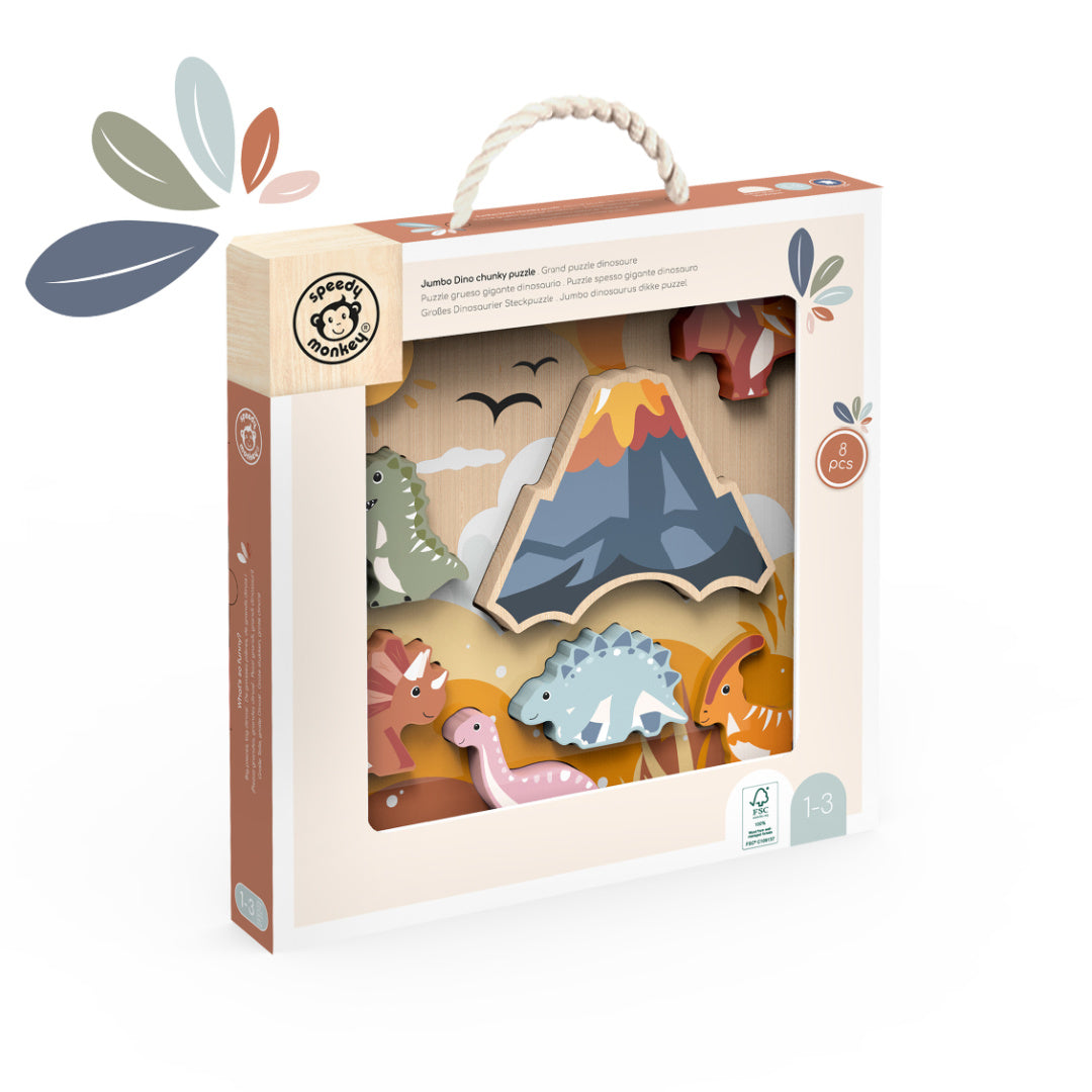 SPEEDY MONKEY DINOSAUR CHUNKY PUZZLE